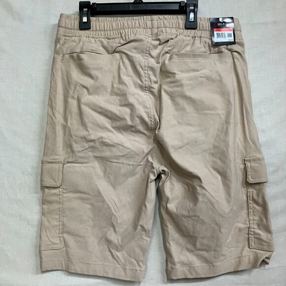 Galaxy By Harvic Men Small Stone Slim Fit Super Flex Stretch Cargo Jogger Shorts - Picture 6 of 9